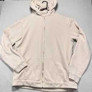 Lolano Hoodie Zip Women’s Size M Beig Full Long Sleeve